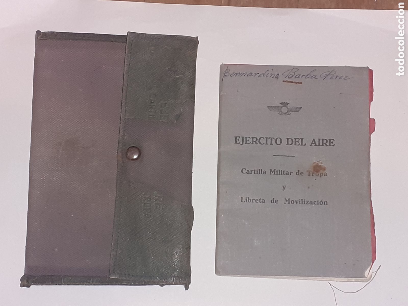 Coleccionismo: CARTILLA MILITAR EJERCITO DEL AIRE CON SU CARTERA. 1956