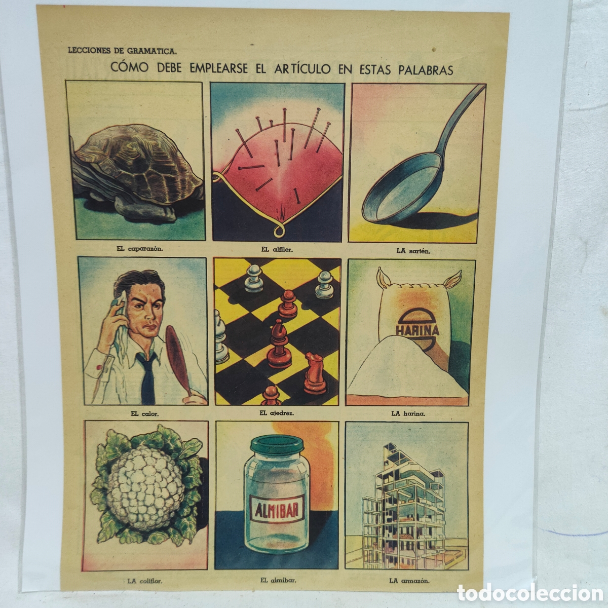 Coleccionismo: PUBLICIDAD.RECORTE DE PRENSA.LECCIONES DE GRAMATICA.1945