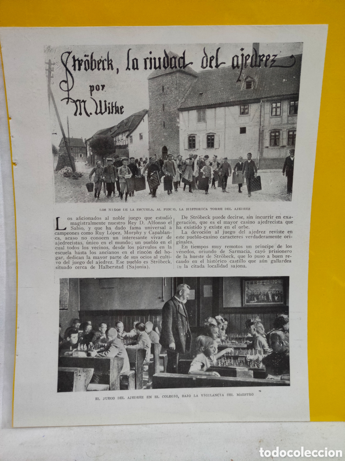 Coleccionismo: PUBLICIDAD.RECORTE DE PRENSA.STROBERT,LA CIUDAD DEL AJEDREZ.A&Ntilde;O 1920.