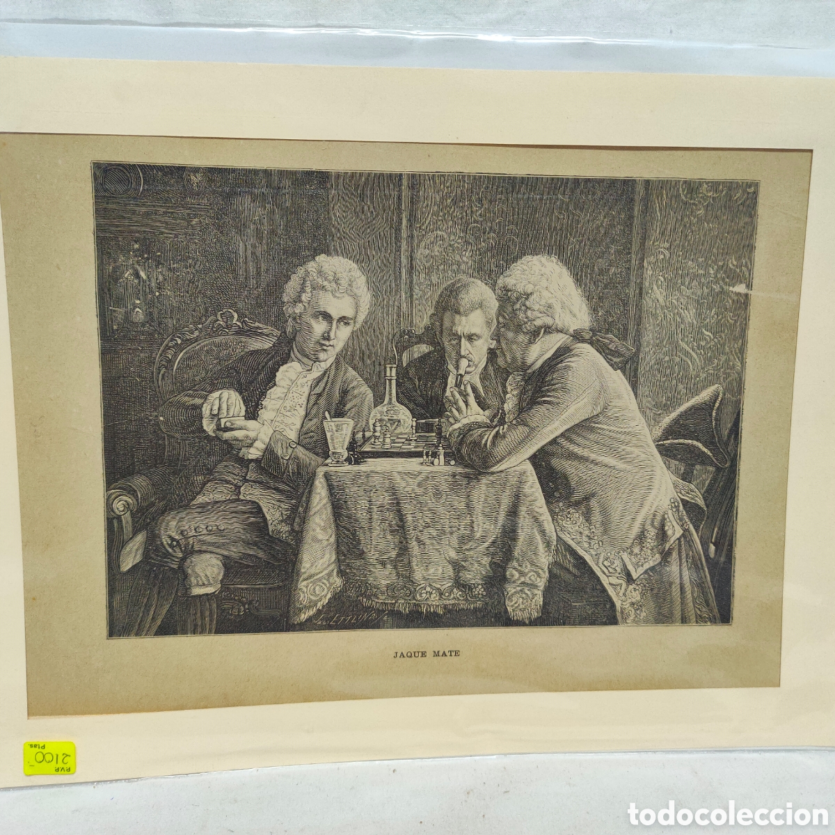 Coleccionismo: ILUSTRACION.LAMINA.TARJETA.JAQUE MATE.C.A.1883.EDUARD SCHULZ BRIESEN.