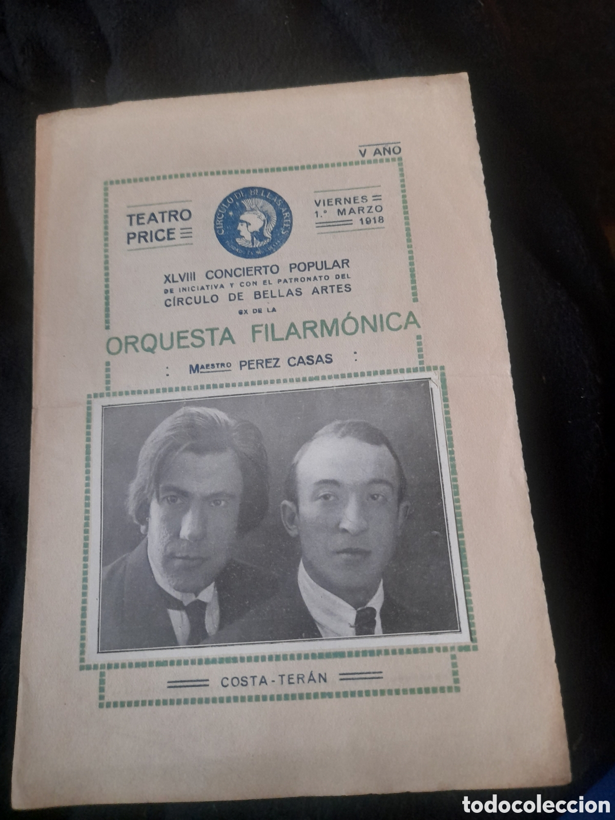Coleccionismo: Antiguo programa del Teatro Price, 1 de marzo de 1918 - Foto 1