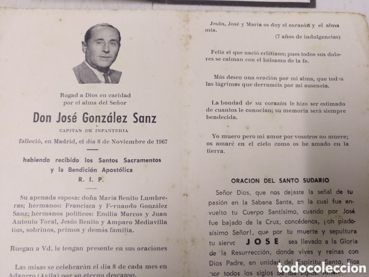 Coleccionismo: 10 RECORDATORIOS DE DIFUNTOS - Foto 2