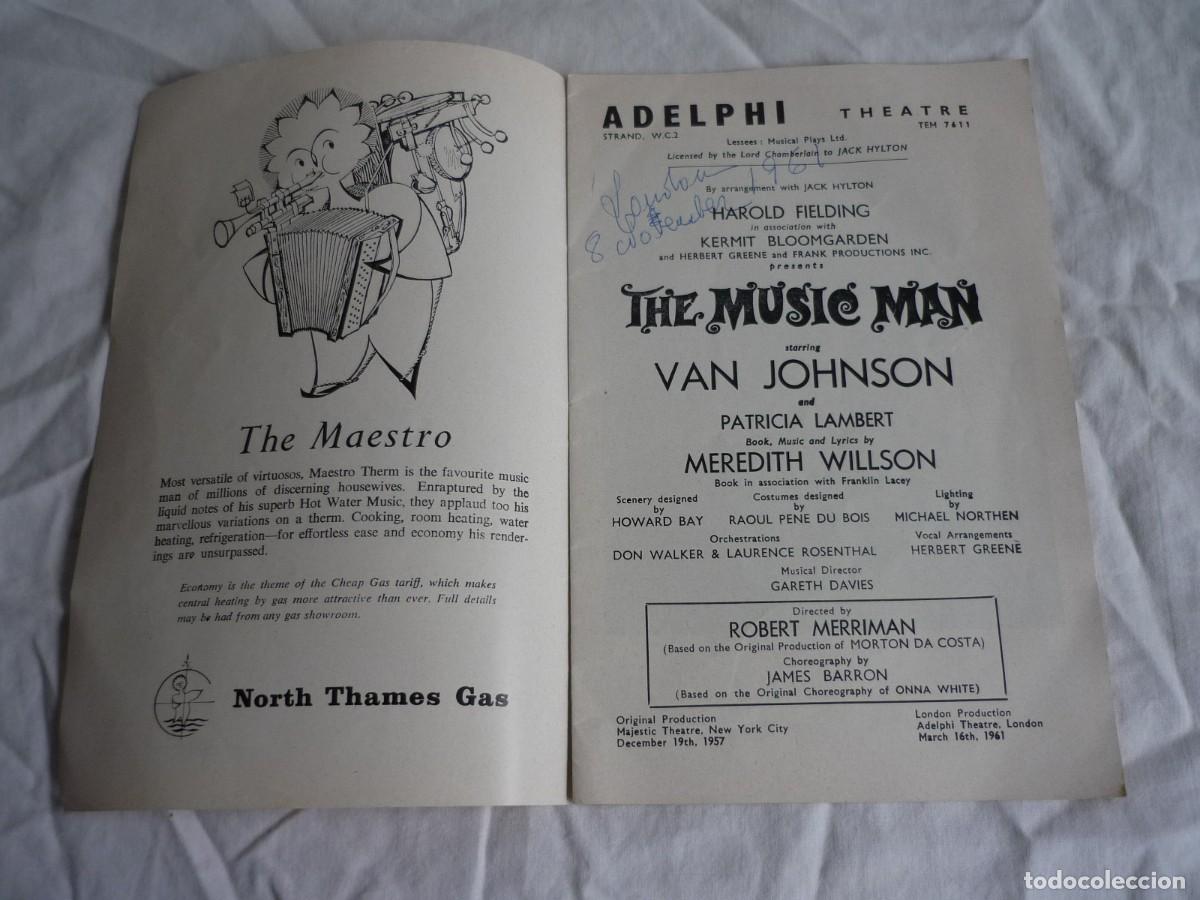 Coleccionismo: Programa Teatro Adelphi The Music Man 1961 Londres - Foto 4