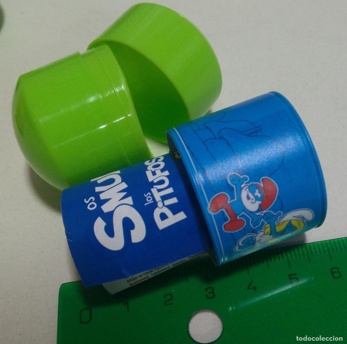 Coleccionismo: pulsera o tira para pantalon hacendado mercadona de huevo sorpresa smurf bpz papel capsula pitufos