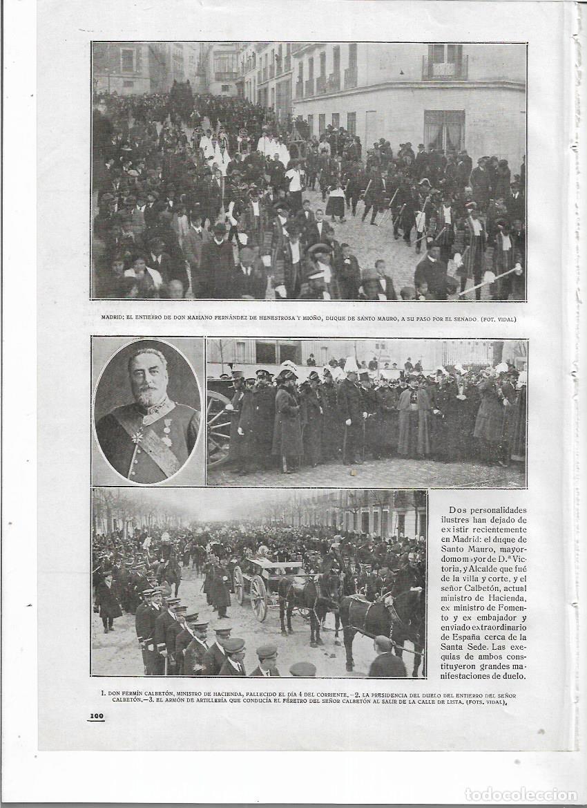 Coleccionismo: A&Ntilde;O 1919 RECORTE PRENSA MADRID MUERTE ENTIERRO DE FERMIN CALBETON MINISTRO DE HACIENDA