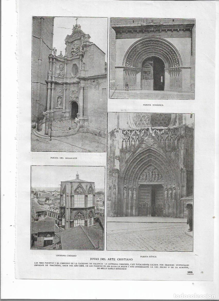 Colecionismo: A&Ntilde;O 1919 RECORTE PRENSA VALENCIA CATEDRAL JOYA ARTE CRISTIANO MIQUELET CIMBORRIO PUERTA ROMANICA