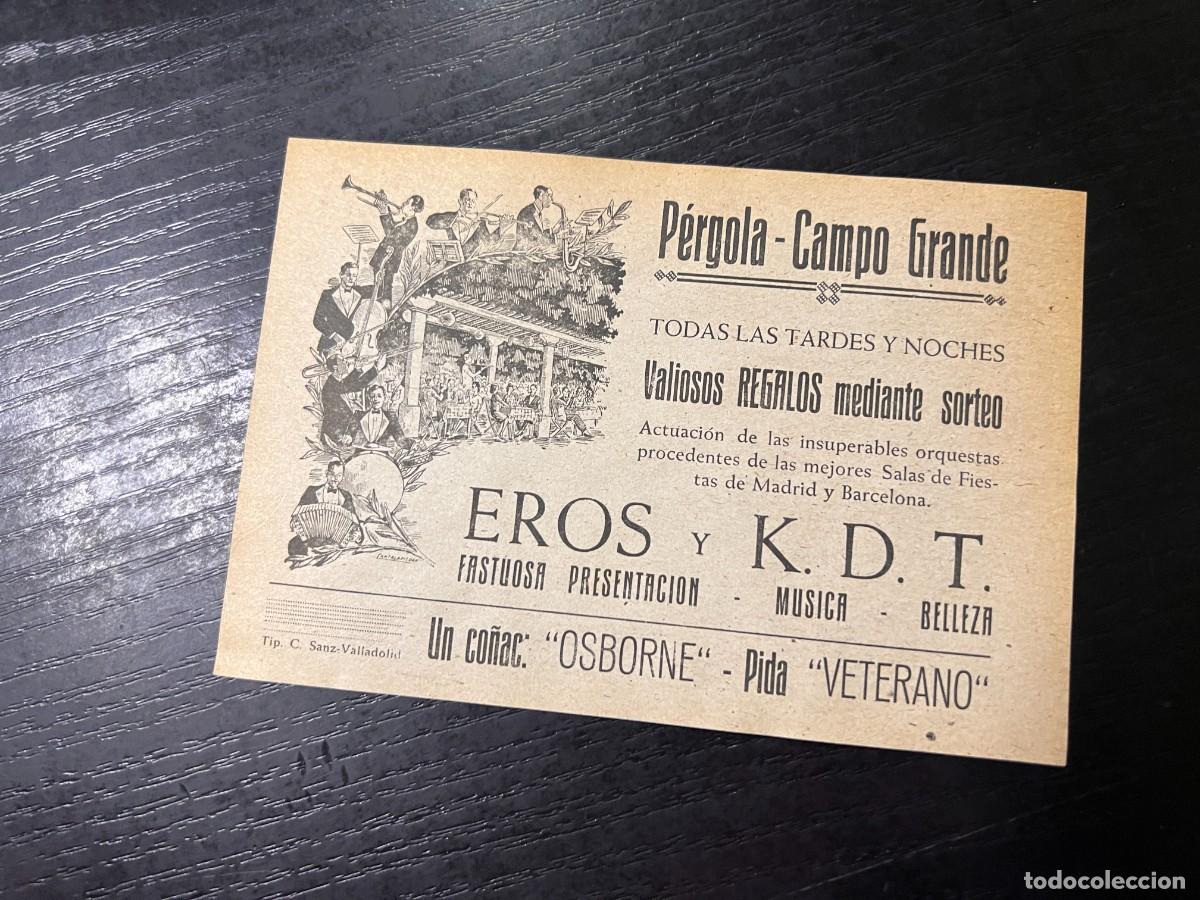 Coleccionismo: FOLLETO PUBLICITARIO P&Eacute;RGOLA-CAMPO GRANDE. EROS Y K.D.T. ACTUACIONES. VALLADOLID