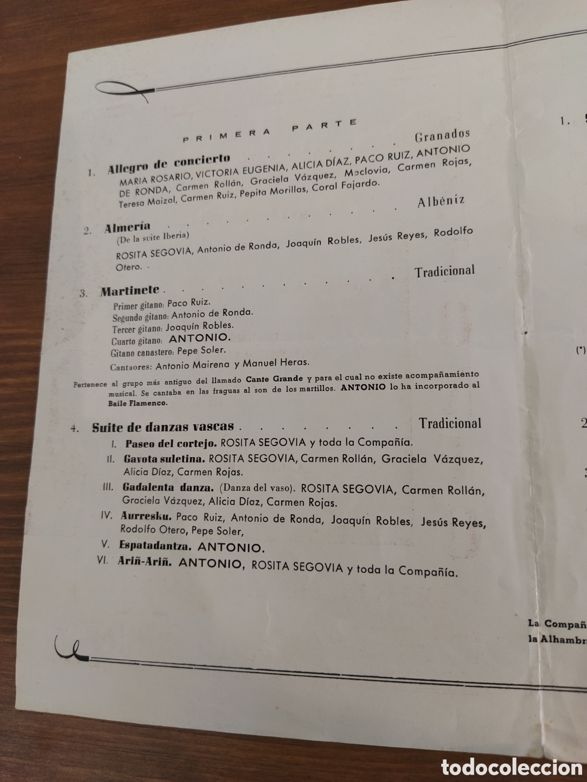 Coleccionismo: Antonio.Bailaor. Programa tr&iacute;ptico Teatro Calder&oacute;n (Madrid).A&ntilde;o 1954. - Foto 4