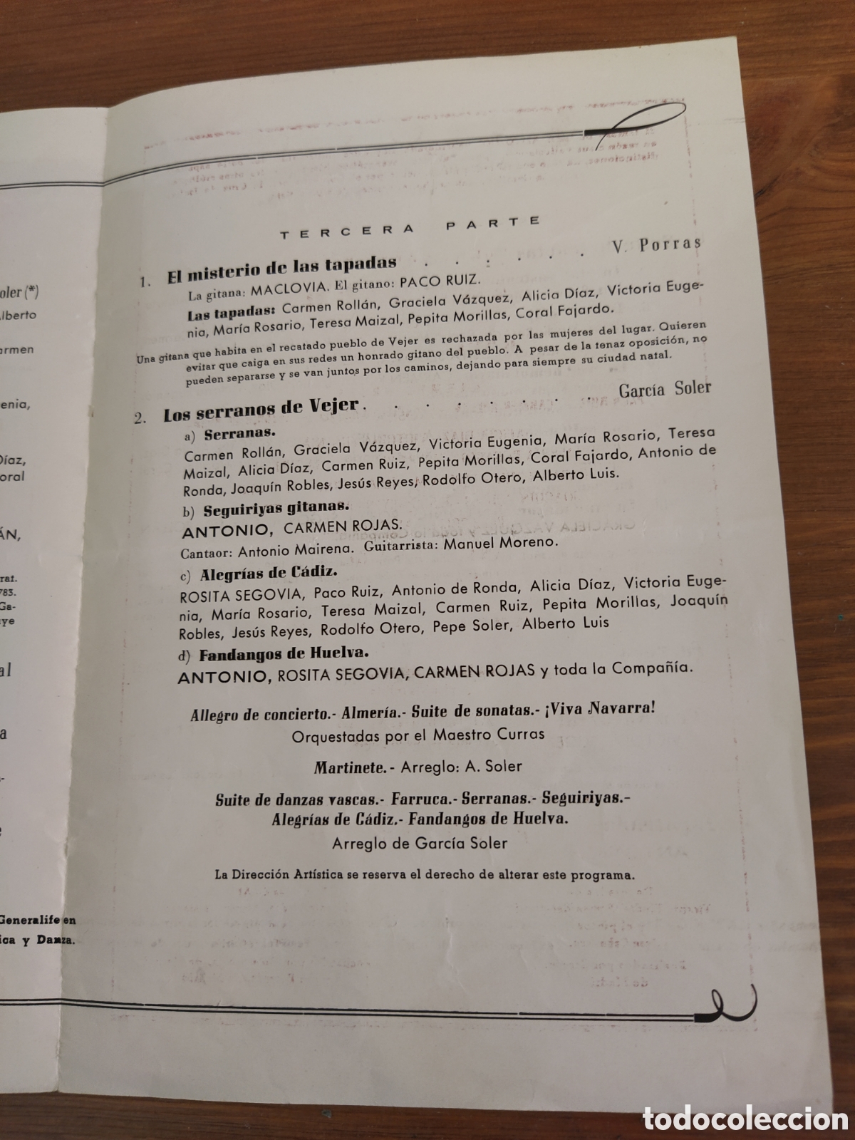 Coleccionismo: Antonio.Bailaor. Programa tr&iacute;ptico Teatro Calder&oacute;n (Madrid).A&ntilde;o 1954. - Foto 6