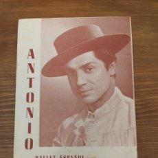 Coleccionismo: ANTONIO.BAILAOR. PROGRAMA TRÍPTICO TEATRO CALDERÓN (MADRID).AÑO 1954.