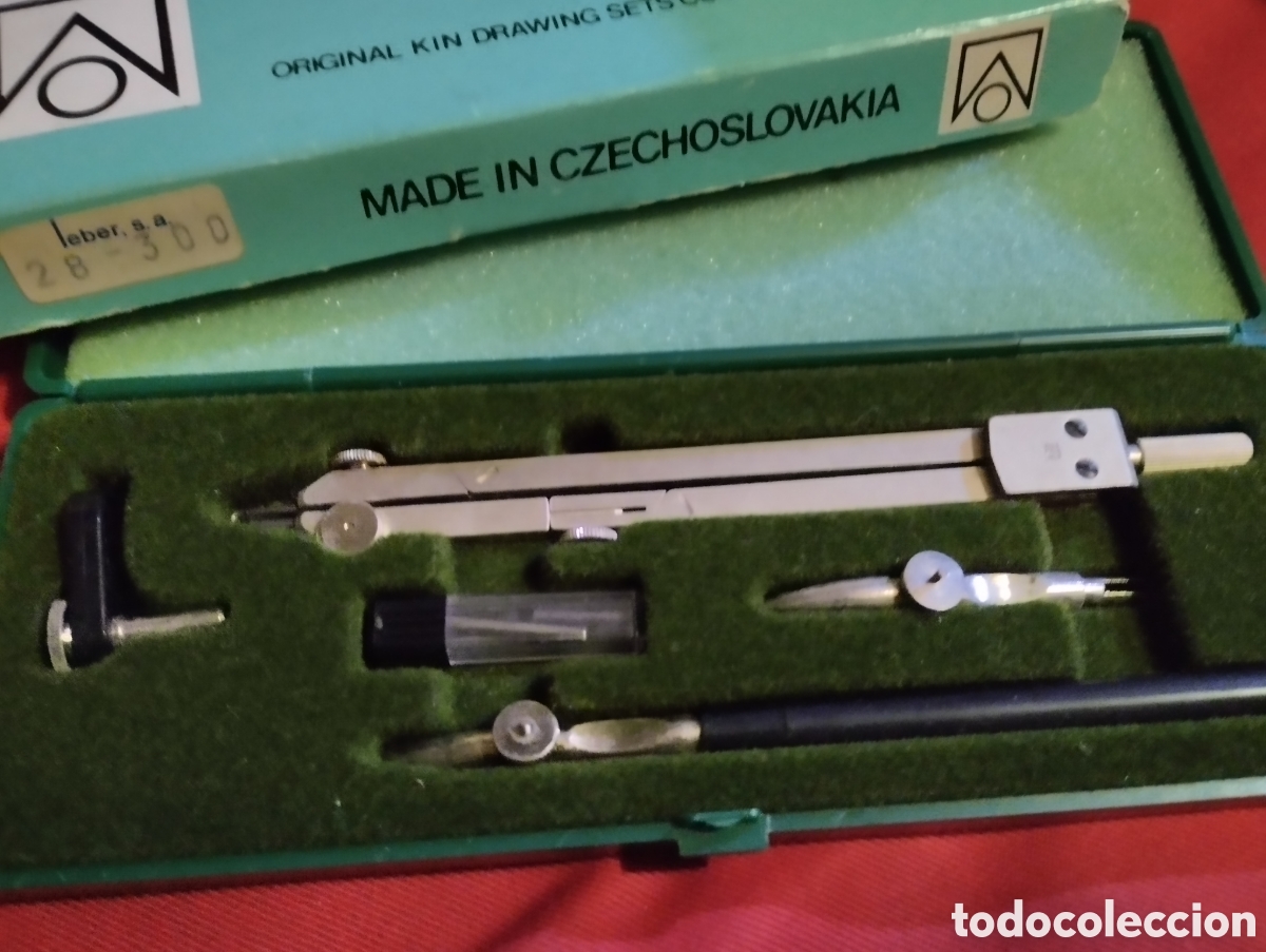 Coleccionismo: KIN CAJA CON COMPAS MARCA CHECA. SIN USAR - Foto 2