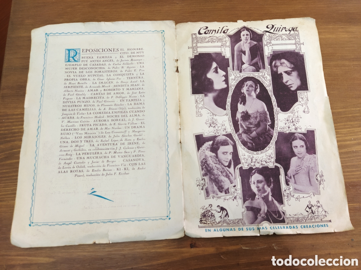 Coleccionismo: Camila Quiroga.Programa Teatro Barcelona.1931/32. - Foto 4