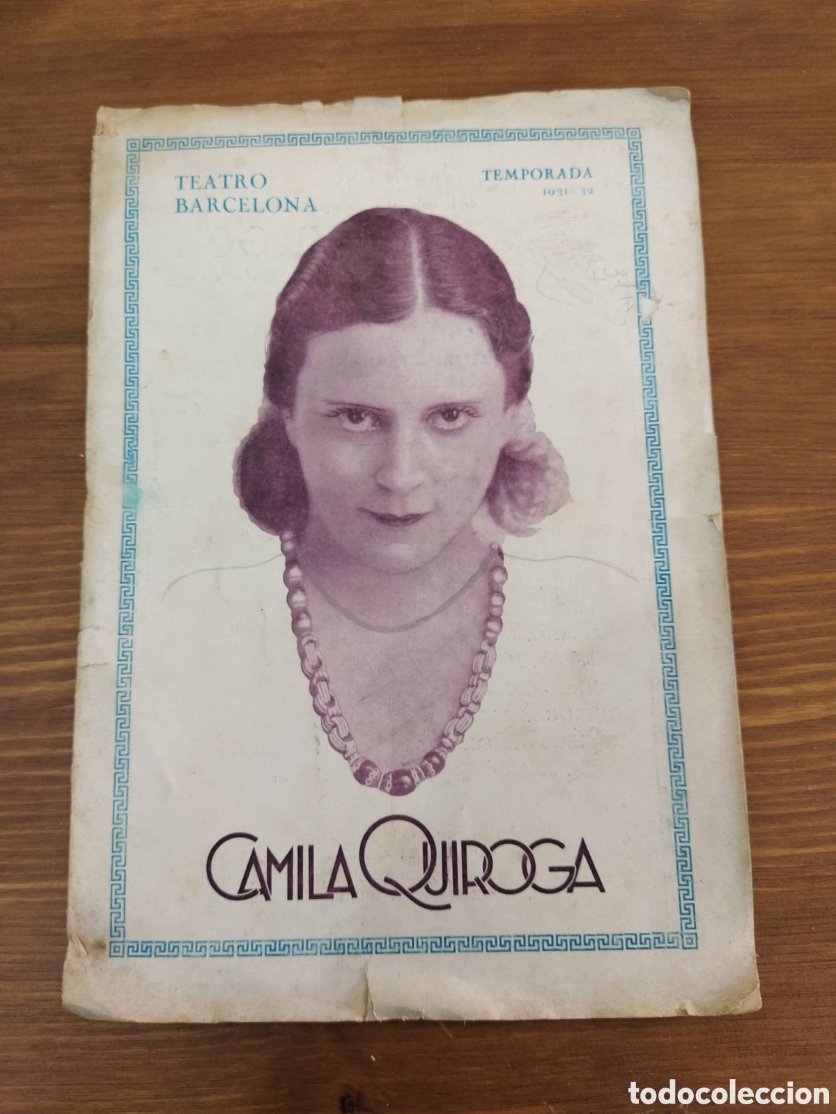 Coleccionismo: Camila Quiroga.Programa Teatro Barcelona.1931/32. - Foto 1