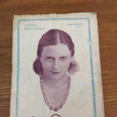 Coleccionismo: CAMILA QUIROGA.PROGRAMA TEATRO BARCELONA.1931/32.