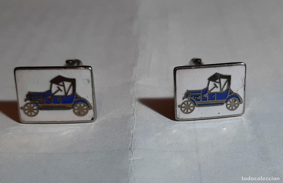 Collectionnisme: Gemelos plateados coche antiguo