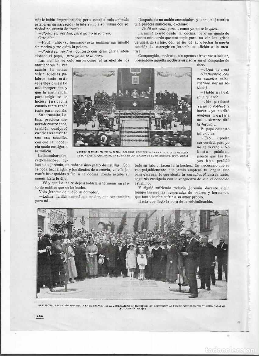 Colecionismo: A&Ntilde;O 1919 RECORTE PRENSA BARCELONA RECEPCION PALAU GENERALITAT PRIMER CONGRESO DE TURISMO CATALAN