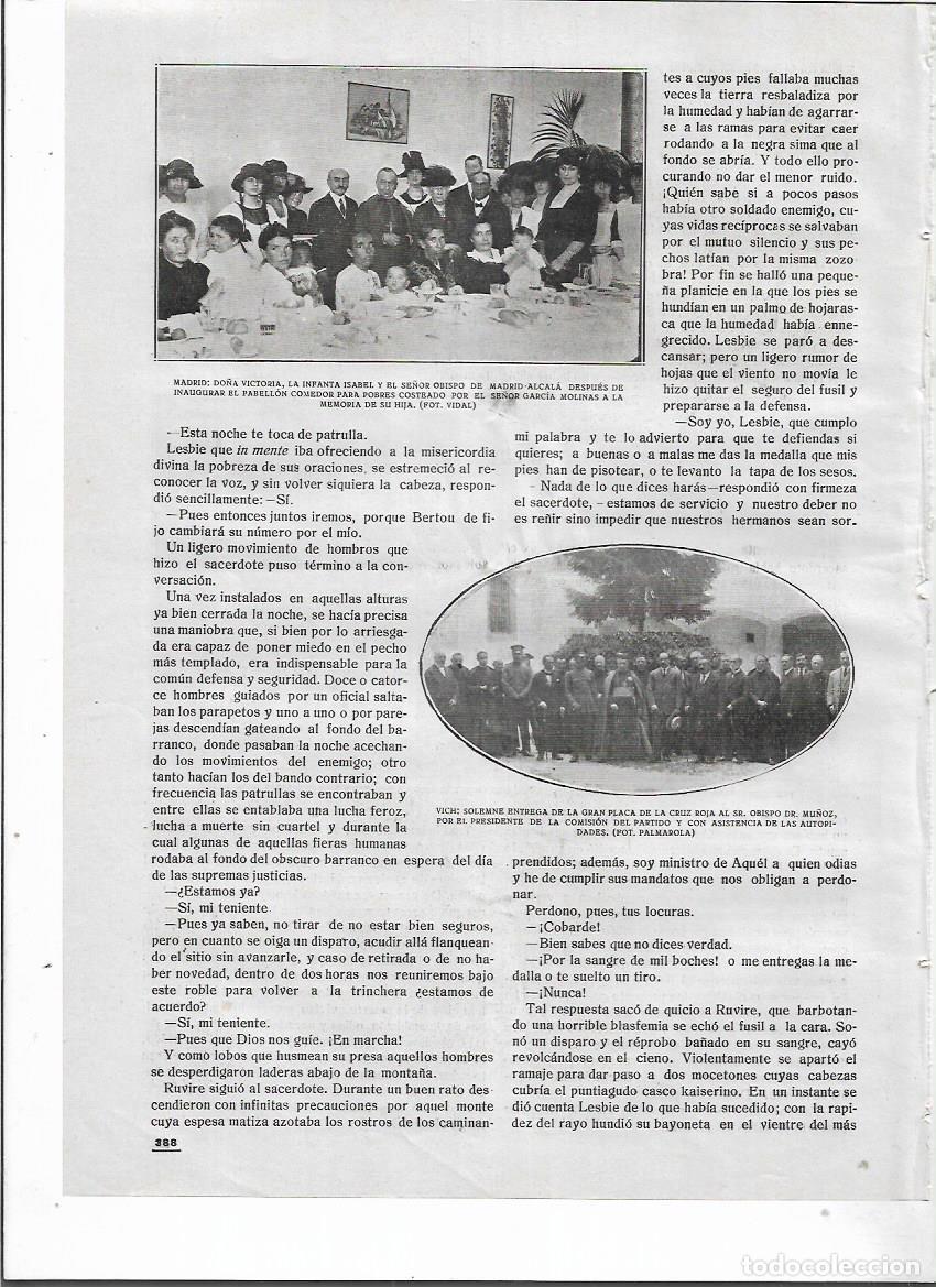 Colecionismo: A&Ntilde;O 1919 RECORTE PRENSA MADRID INAUGURACION PABELLON COMEDOR POBRES COSTEADO SR GARCIA MOLINAS