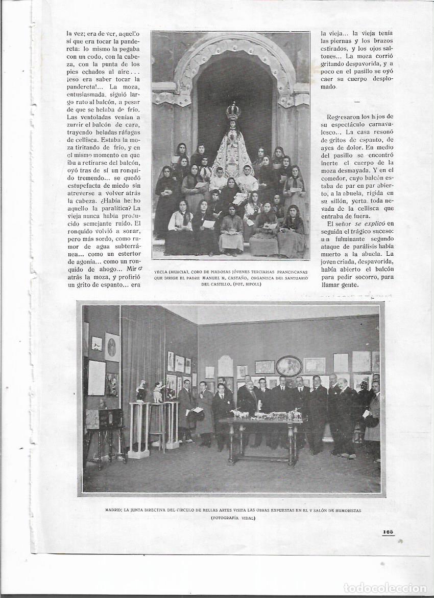 Coleccionismo: A&Ntilde;O 1919 RECORTE PRENSA YECLA MURCIA CORO TERCIARIAS FRANCISCANAS DIRECTOR MANUEL CASTA&Ntilde;O ORGANISTA