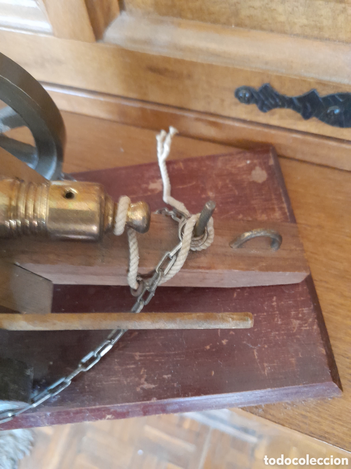 Coleccionismo: Antiguo ca&ntilde;&oacute;n de bronce, mide 26cm de ancho - Foto 6