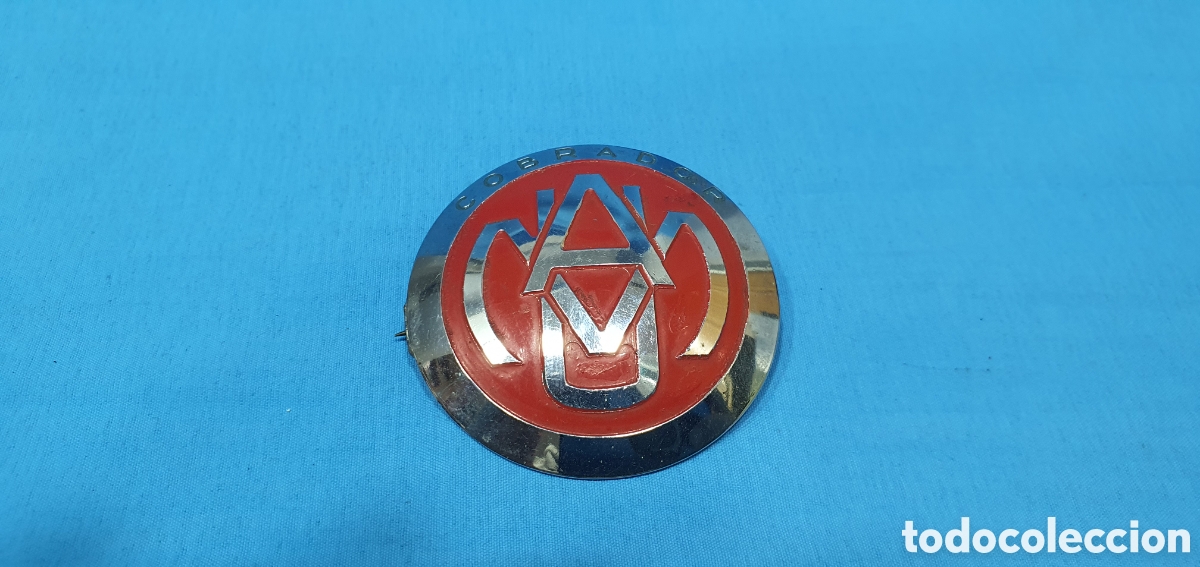 Coleccionismo: CHAPA PLACA COBRADOR UMA AMU EN ESMALTE ROJO - Foto 1