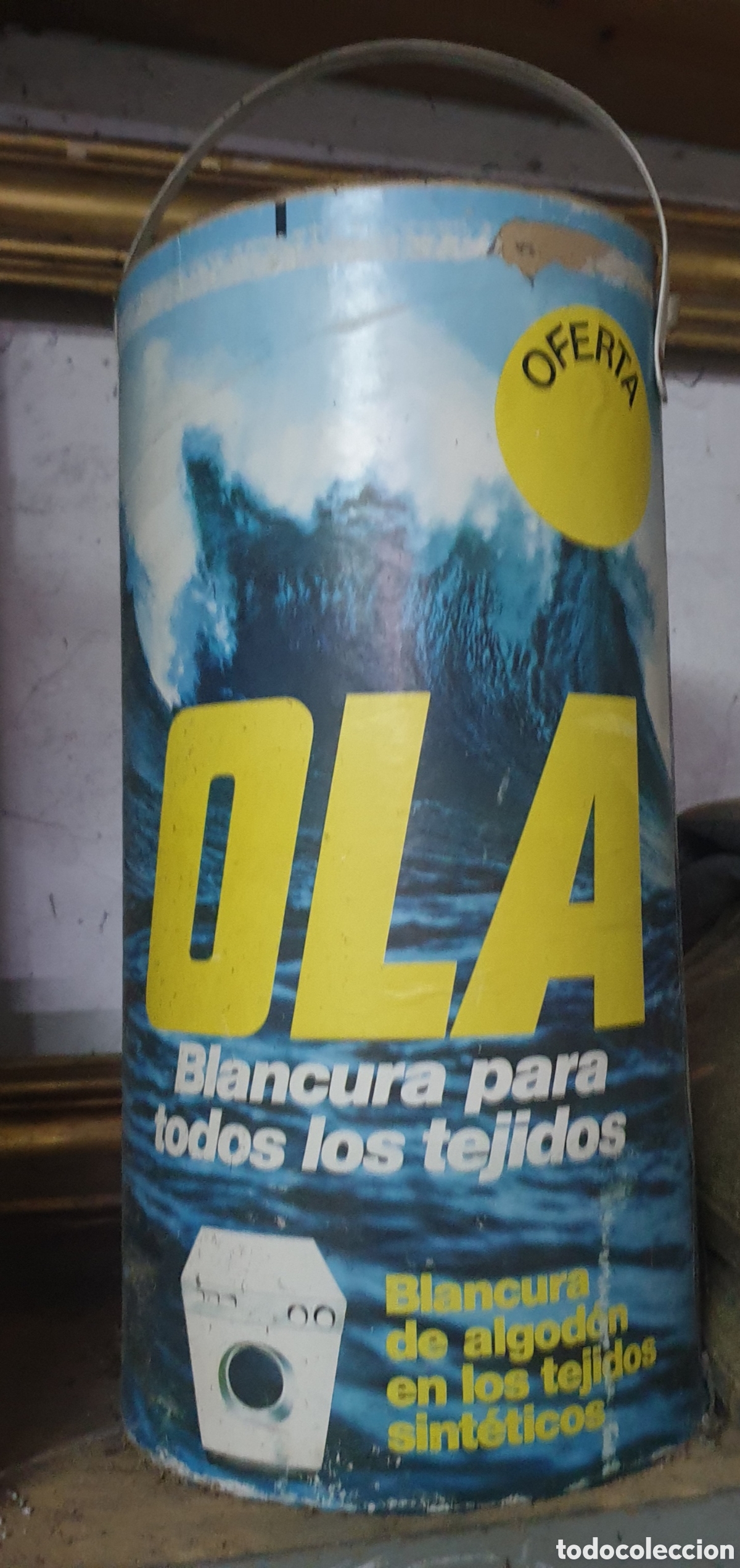 Coleccionismo: Antiguo bote de detergente OLA - Foto 2
