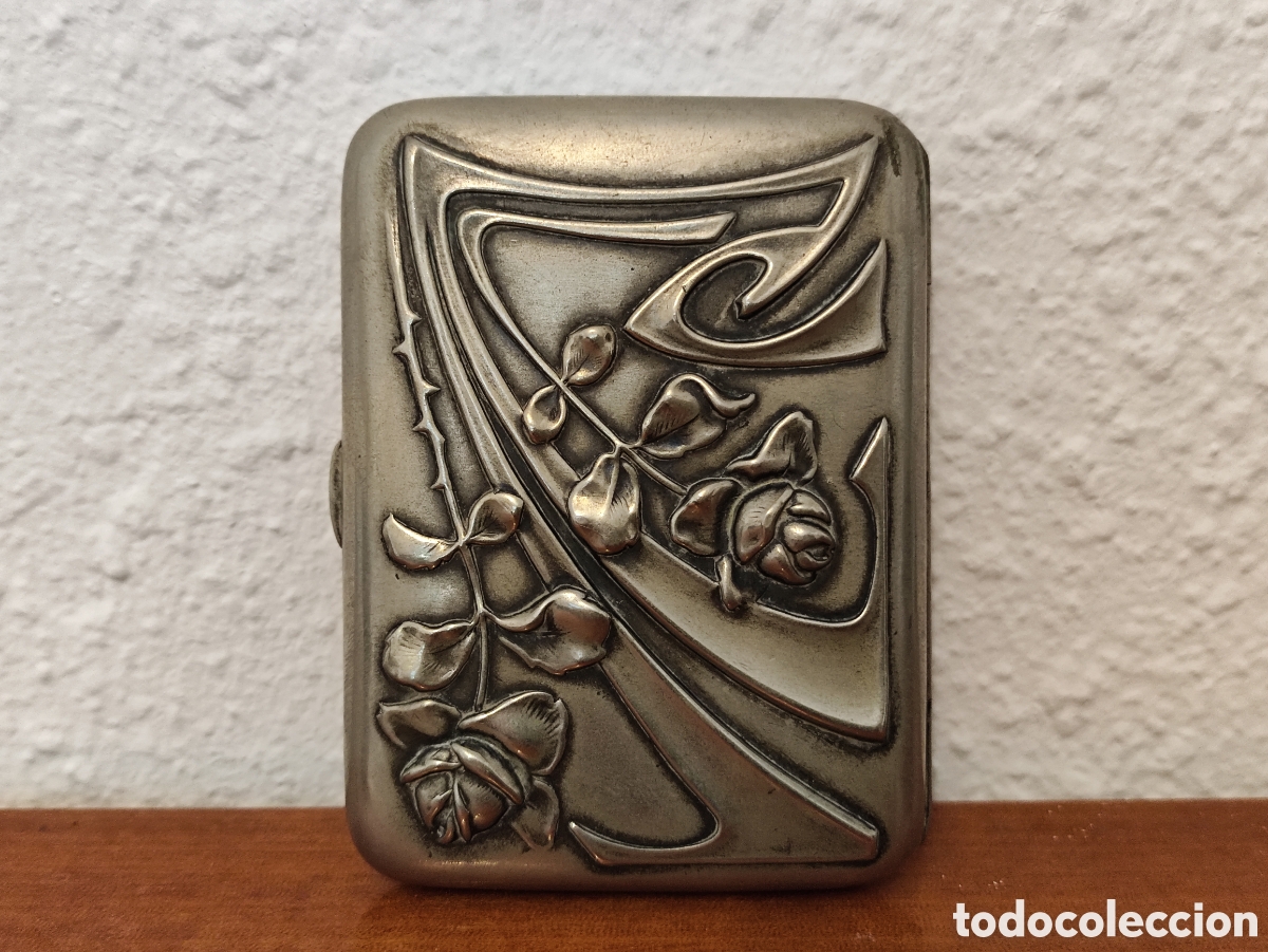Coleccionismo: ANTIGUA PITILLERA ART DECO EN ALPACCA - Foto 2