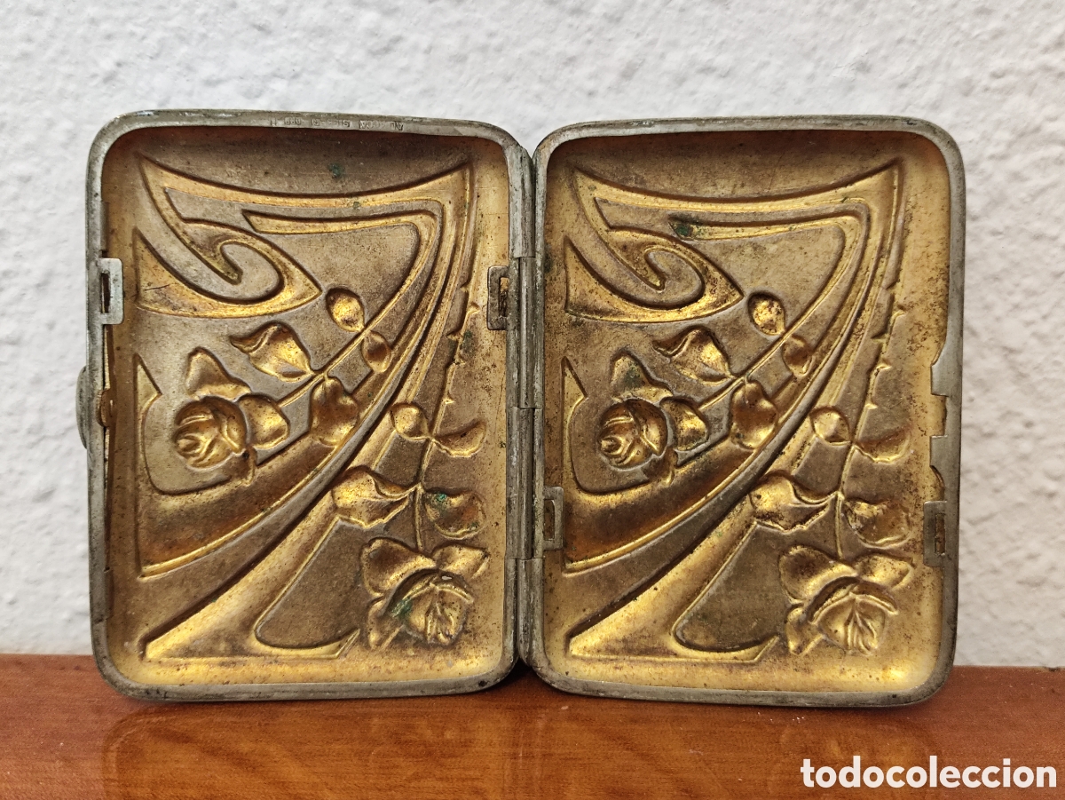 Coleccionismo: ANTIGUA PITILLERA ART DECO EN ALPACCA - Foto 3