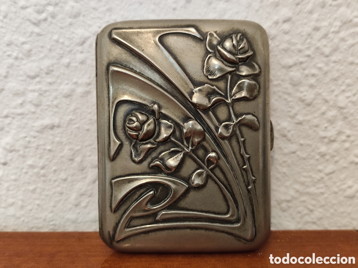Coleccionismo: ANTIGUA PITILLERA ART DECO EN ALPACCA - Foto 1