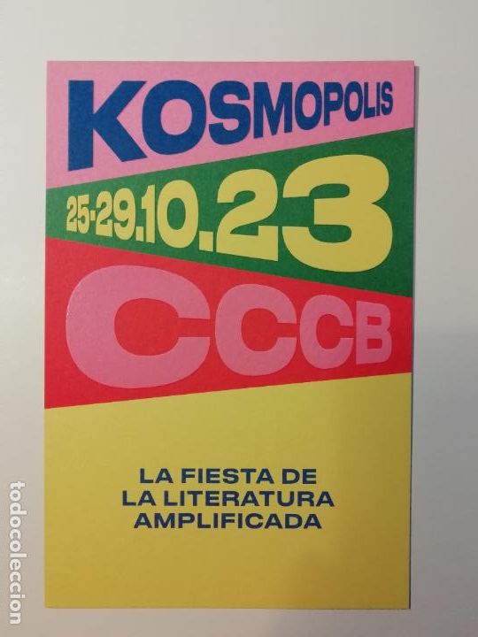 Sammelleidenschaft Papier: Hoja volandera Kosmopolis La fiesta de la literatura amplificada CCCB Barcelona Octubre 2023