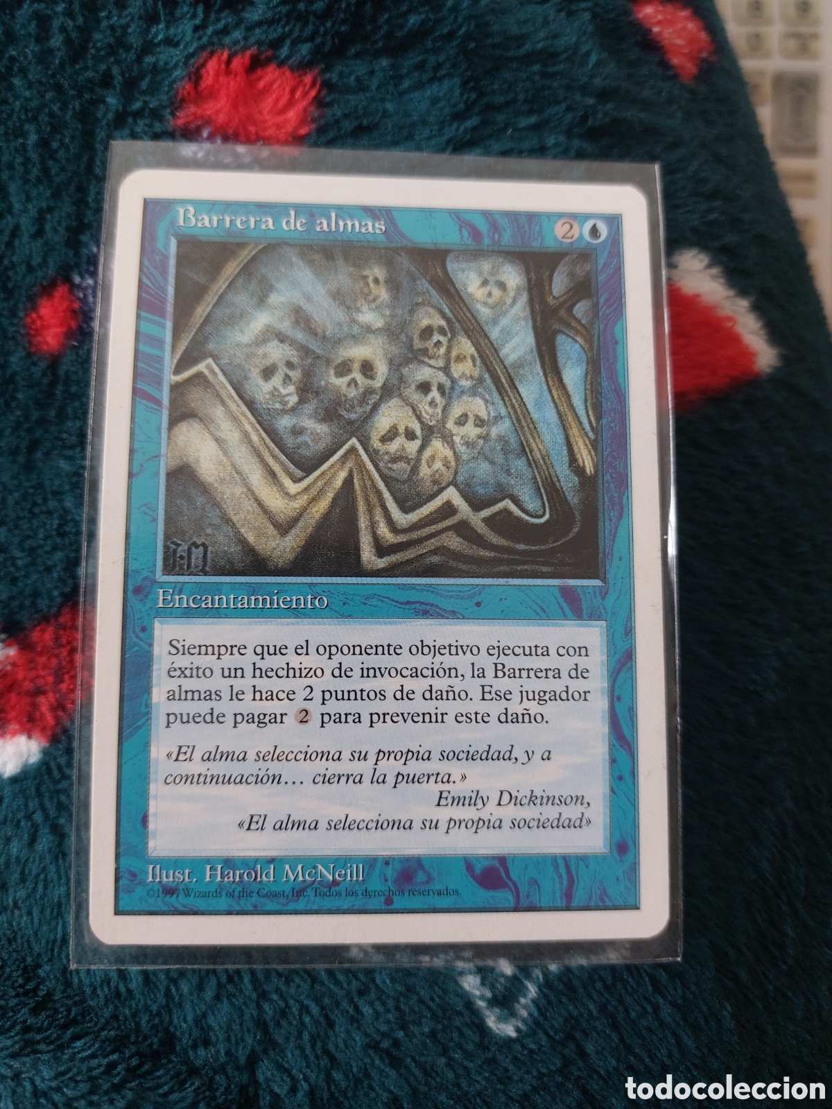 Collecting: BARRERA DE ALMAS - ENCANTAMIENTO - MAGIC THE GATHERING ILUST. HAROLD MCNEILL