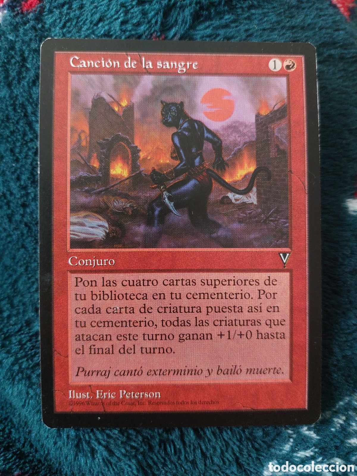 Collecting: CANCION DE LA SANGRE - CONJURO - MAGIC THE GATHERING ILUST. ERIC PETERSON