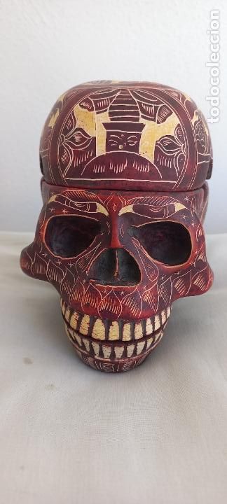 Coleccionismo: CRANEO DE TRES PIEZAS, CALAVERA CENICERO, CAJA O JOYERO.