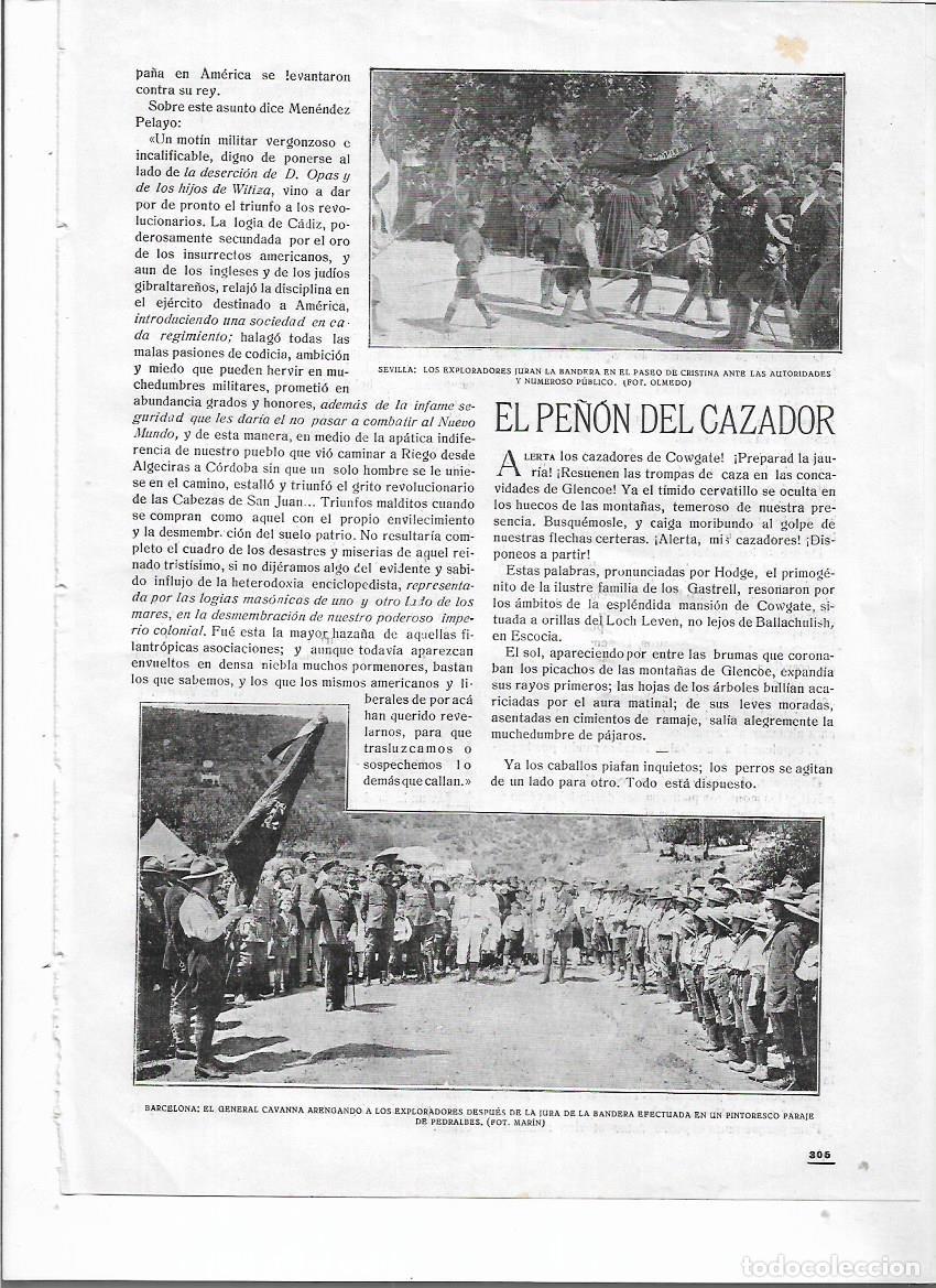 Collezionismo: A&Ntilde;O 1919 RECORTE PRENSA SEVILLA JURA DE LA BANDERA EXPLORADORES PASEO DE CRISTINA