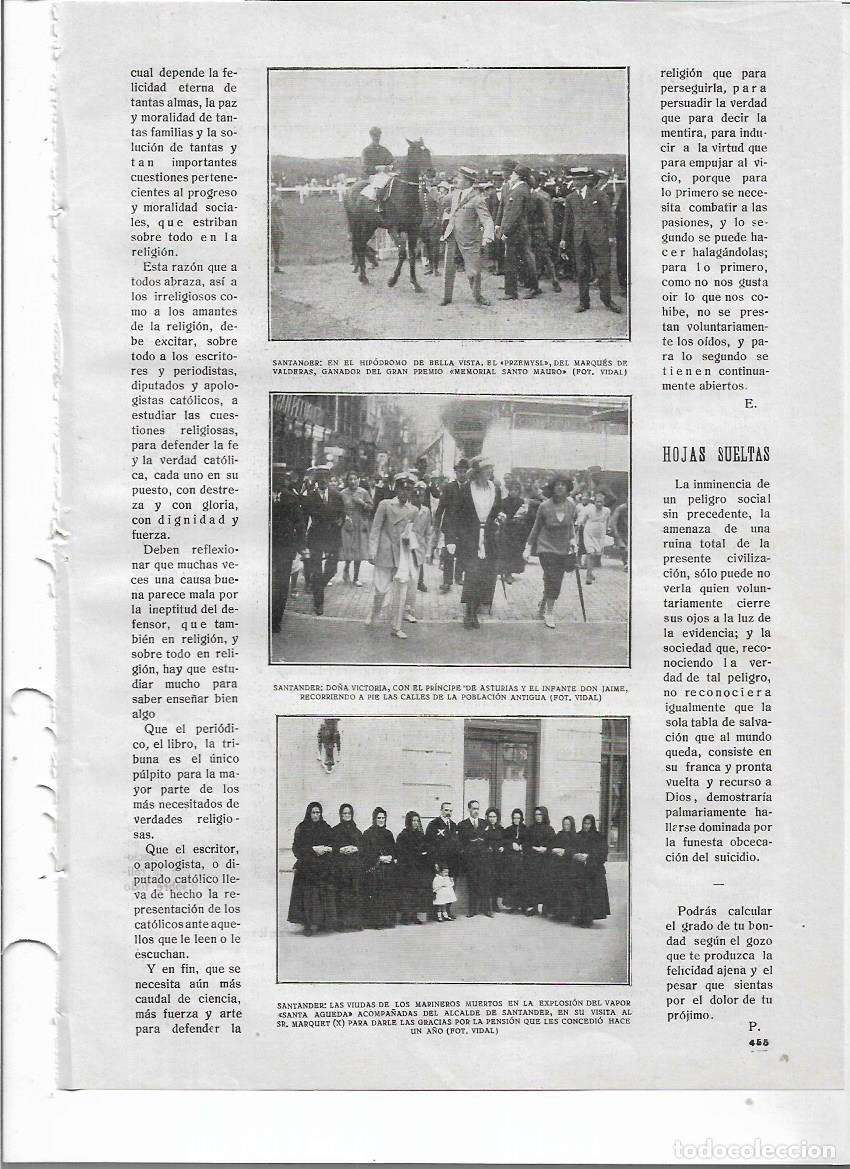 Collezionismo: 1919 RECORTE PRENSA SANTANDER HIPICA MEMORIAL SANTO MAURO GANADOR PRZEMSYL MARQUES DE VALDERAS