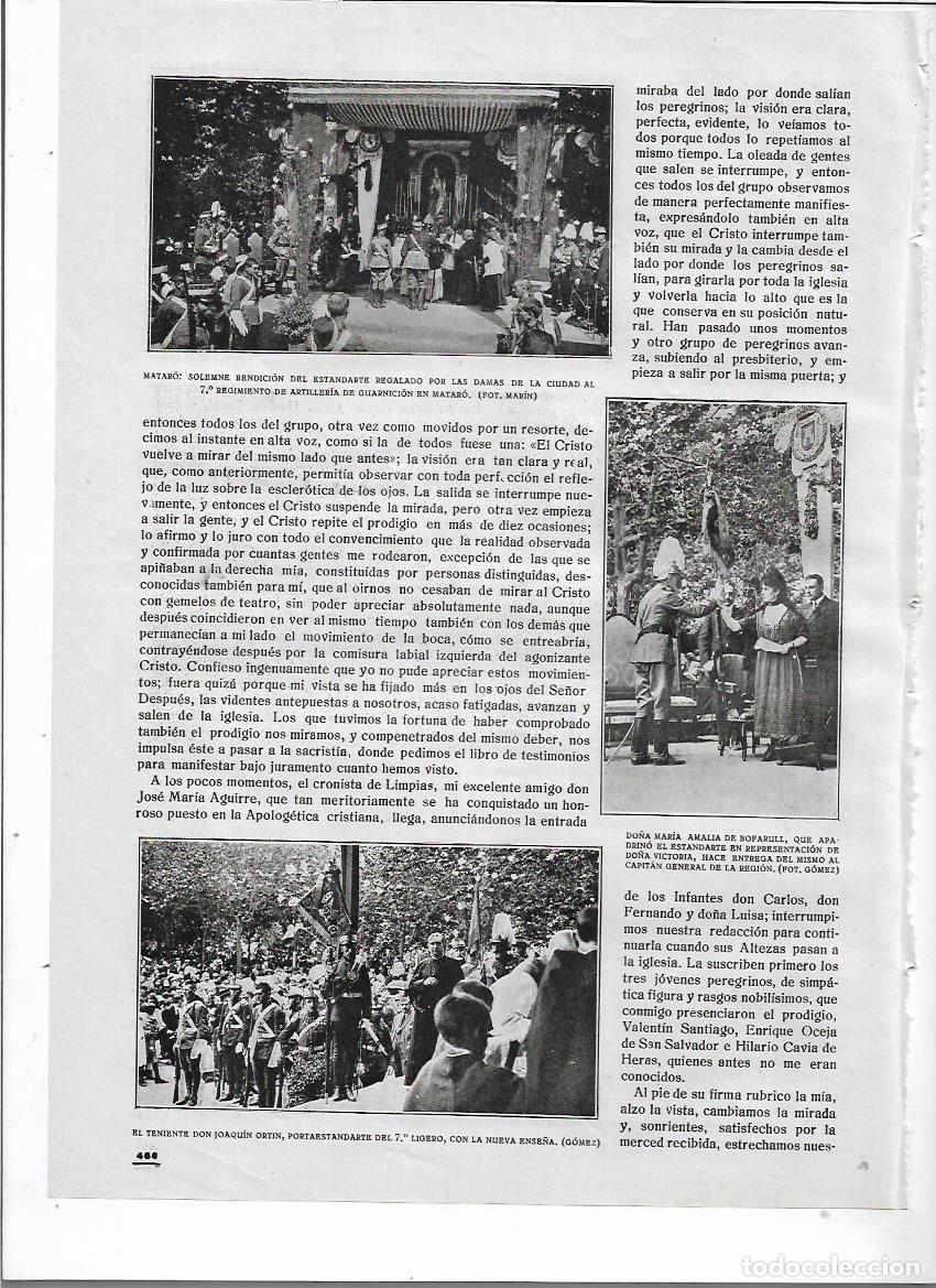 Collezionismo: 1919 RECORTE PRENS MATARO BENDICION ESTANDARTE REGALADO A 7 REGIMIENTO ARTILLERIA AMALIA DE BOFARULL