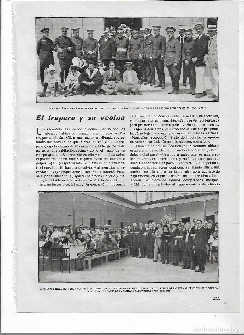 Collezionismo: A&Ntilde;O 1919 RECORTE PRENSA VALENCIA COMIDA DE HONOR A LOS POBRES HERMANITAS POR EL GREMIO DE HOSTELEROS
