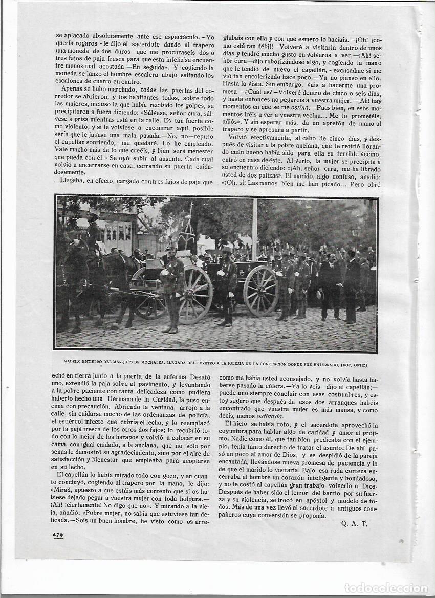 Collezionismo: A&Ntilde;O 1919 RECORTE PRENSA MADRID ENTIERRO MARQUES DE MOCHALES LLEGADA FERETRO A IGLESIA LA CONCEPCION