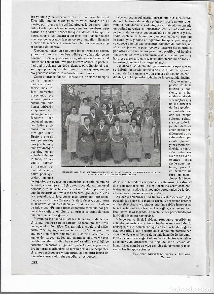 Collezionismo: A&Ntilde;O 1919 RECORTE PRENSA IGUALADA MUJERES INSTRUCTORAS OBRERAS CLASES SINDICATO SOCIAL SERAFICO