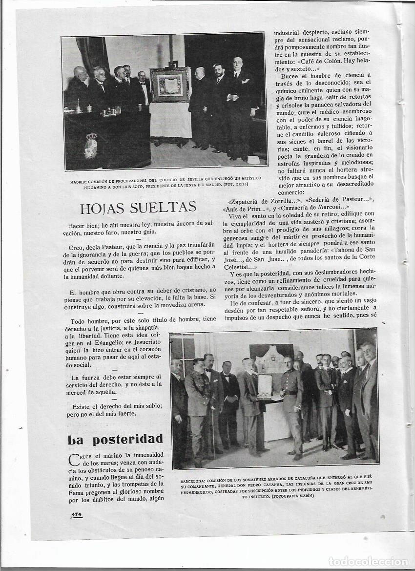 Collezionismo: 1919 RECORTE PRENSA BARCELONA ENTREGA INSIGNIA GRAN CRUZ DE SAN HERMENEGILDO GENERAL CAVANNA SOMATEN