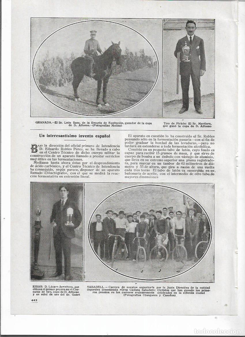 Coleccionismo: A&Ntilde;O 1916 RECORTE PRENSA GRANADA SR LEON SANZ GANADOR COPA ALFONSO ESCUELA DE EQUITACION CABALLO