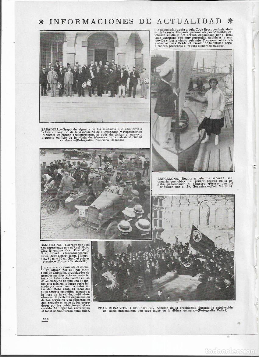 Coleccionismo: A&Ntilde;O 1916 RECORTE PRENSA BARCELONA REGATAS FEMENINAS PRIMER PREMIO BALANDRO FITORA SRTA SANTAMARIA