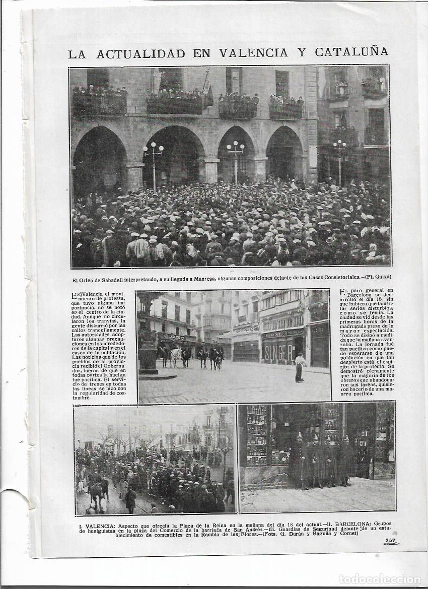 Coleccionismo: A&Ntilde;O 1916 RECORTE PRENSA MANRESA PLAZA AYUNTAMIENTO CONCIERTO DEL CORO ORFEO DE SABADELL