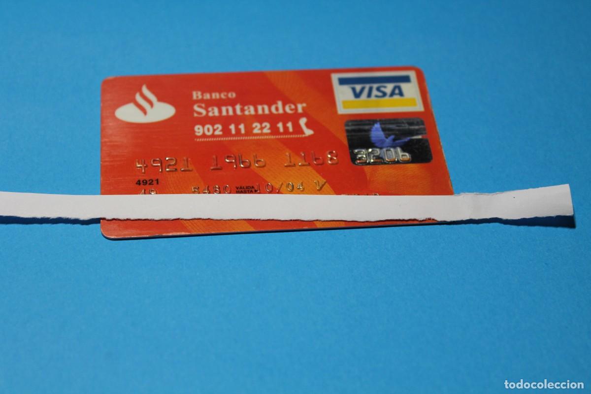 Coleccionismo: TARJETA DE CREDITO. VISA BANCO SANTANDER. ANTERIOR AL A&Ntilde;O 2004.