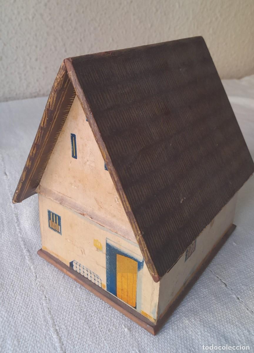Coleccionismo: Caja de madera con forma de barraca valenciana - Foto 3