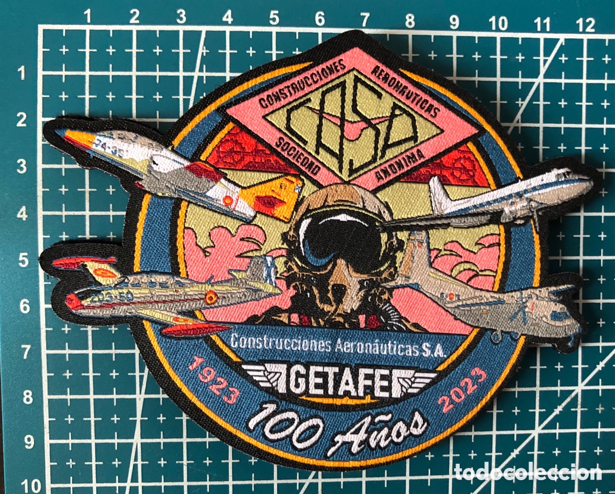 Coleccionismo: Parche CASA CONSTRUCCIONES AERON&Aacute;UTICAS S.A. GETAFE 100 A&ntilde;os 1923-2023 AIRBUS
