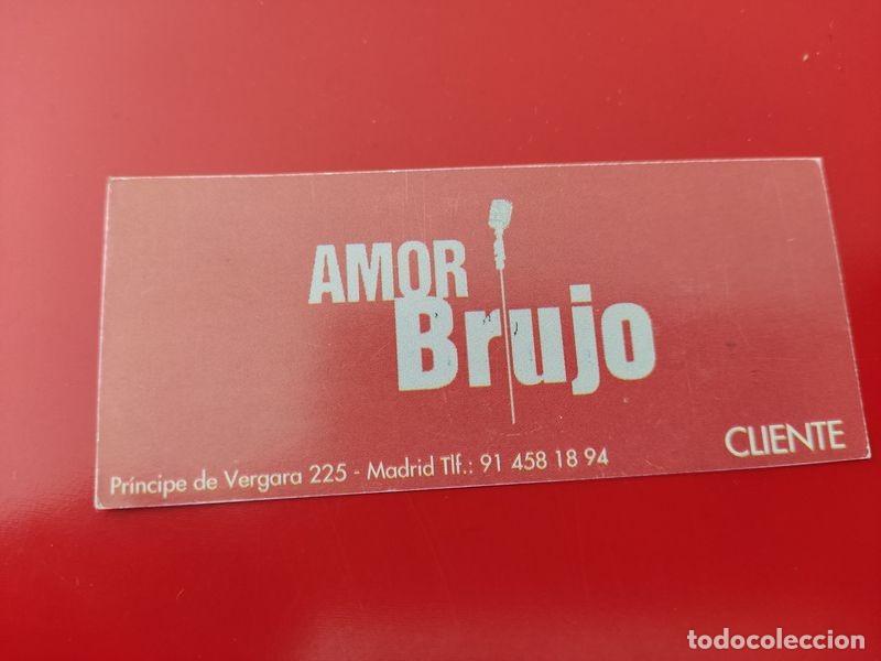 Collezionismo: FLYER PASE PUERTA DISCOTECA PUB AMOR BRUJO C/ PRINCIPE VERGARA 225 2X1400 PTS MADRID A&Ntilde;OS 90