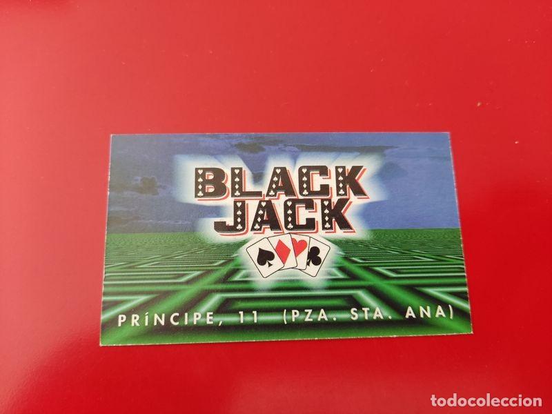 Collezionismo: FLYER PASE PUERTA DISCOTECA PUB BLACK JACK C/ PRINCIPE 11 2X1500 PTS MADRID A&Ntilde;OS 90