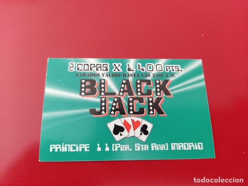 Collezionismo: FLYER PASE PUERTA DISCOTECA PUB BLACK JACK C/ PRINCIPE 11 2X1400 PTS MADRID A&Ntilde;OS 90
