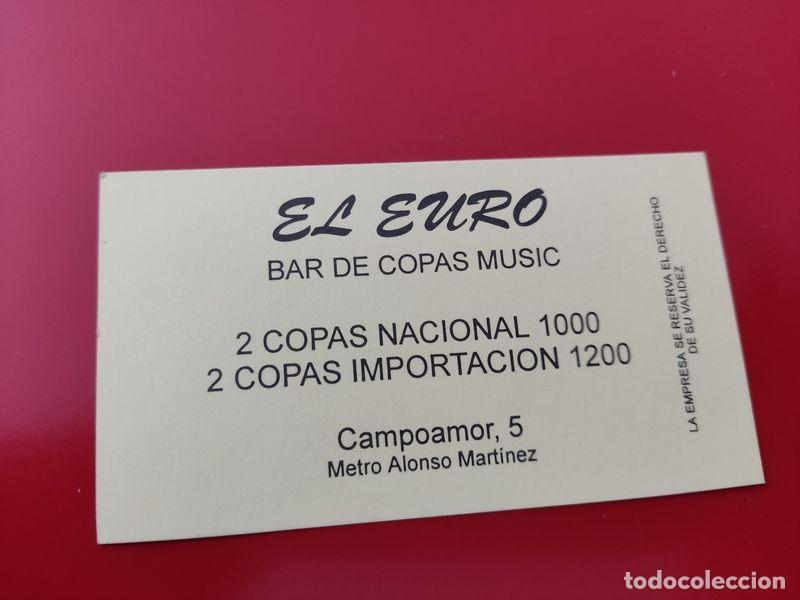 Collezionismo: FLYER PASE PUERTA DISCOTECA PUB EL EURO C/ CAMPOAMOR 5 2X1000 PTS MADRID A&Ntilde;OS 90