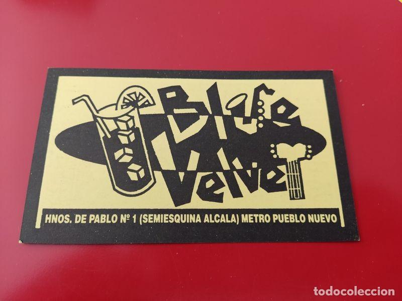 Collecting paper: FLYER PASE PUERTA DISCOTECA PUB BLUE VELVET C/ HERMANOS DE PABLO 1 11 ANIVERSARIO MADRID A&Ntilde;OS 90